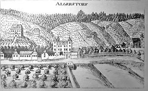 Zweites Haus von links (Vischer) - 1681